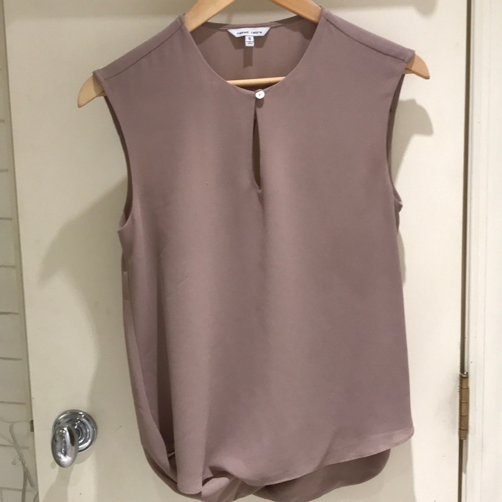 Mauve twist back blouse